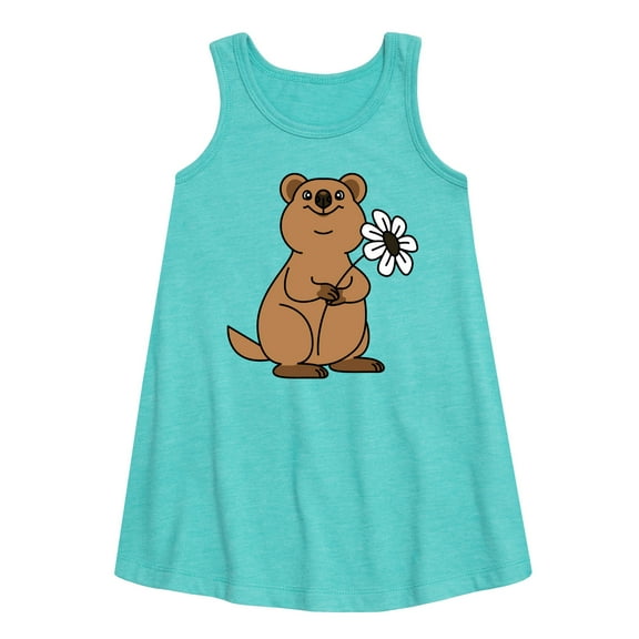 Instant Message - Quokka Flower - Toddler and Youth Girls A-line Dress