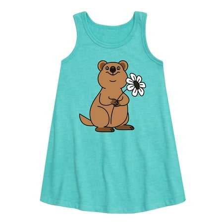 

Instant Message - Quokka Flower - Toddler and Youth Girls A-line Dress