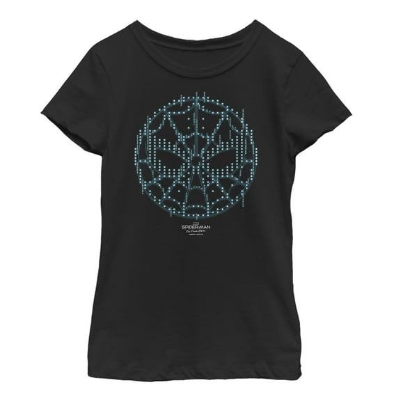 Girl's Marvel Spider-Man: Far From Home Pixel Mask  Graphic Tee Black X Small