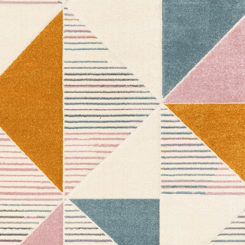 Well Woven Astrid Geometric Area Rug, 8' x 10', Dramatic High-Low Pattern, Easily Matchable Color Palette, Wood Floor Safe Backing