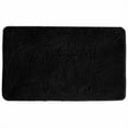 thumbnail image 3 of Kashi Home Luxury Soft Plush Microfiber Bath Rug, Black, 18" x 30", Non-slip Rubber Back, 3 of 4