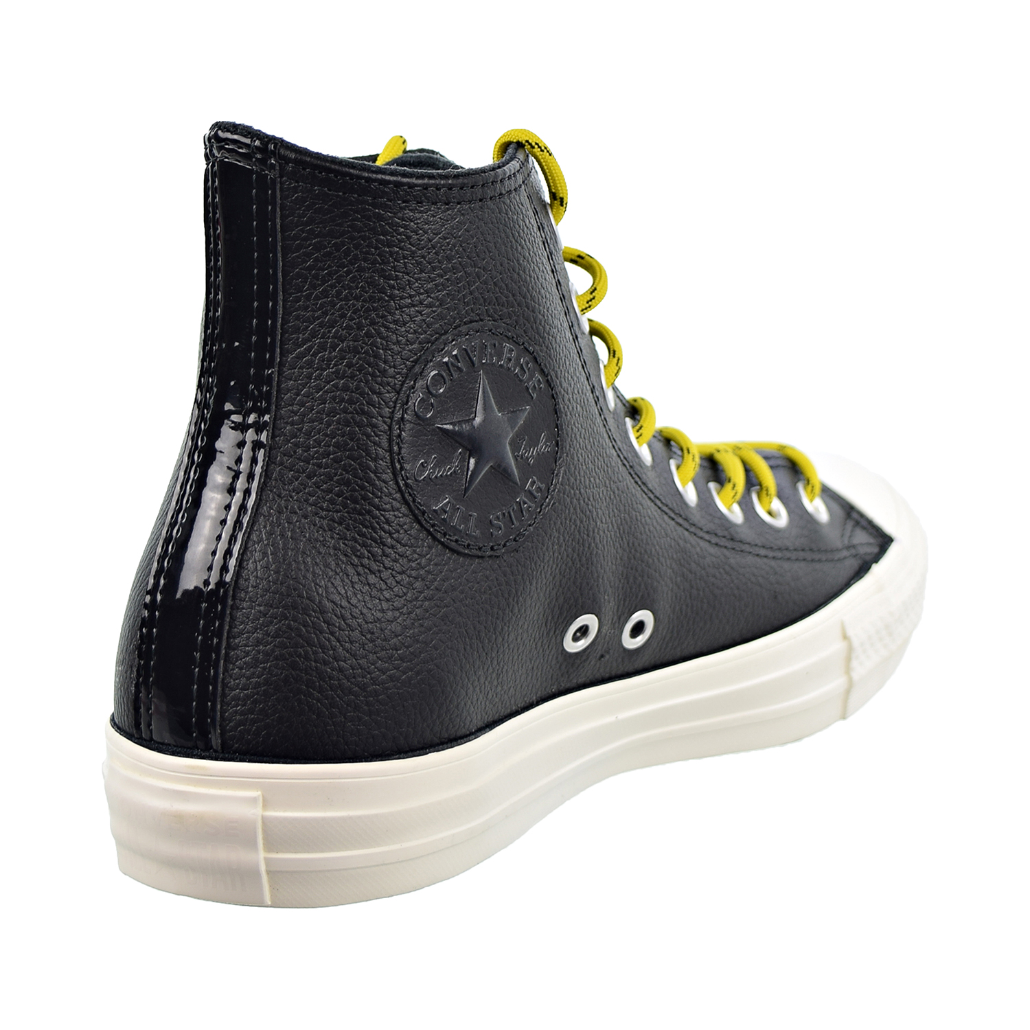 Converse Chuck Taylor All Star HI Mens Shoes Black-Bold Citron-Egret 163339c - image 3 of 6