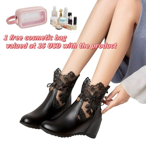 Tponi Women'S Boots Women Boots Clearance 90 Boots Round Toe Mid Heel Ankle-High Dressy Chukka Boots