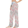 thumbnail image 2 of Women's Tribal Ethnic Zig Zag Pajama Pants, Casual Pajama Bottoms Lounge Pants Wide Leg, 2 of 7