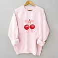 thumbnail image 6 of ALLLIST Sweatshirts Women Long Sleeve Crew Neck Pullover Comfy Pink Cherry Print Sweatshirts Ladies, 6 of 7