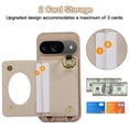 thumbnail image 5 of ELEHOLD Case for Google Pixel 9 Pro XL,Detachable Lanyard Crossbody Leather Wallet Case with Ring Holder & Mirror,Khaki, 5 of 8