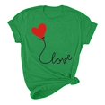 thumbnail image 5 of Meichang Hauts pour Femmes T-Shirts de la Saint-Valentin T-Shirts de Fête à Col Rond T-Shirts à Imprimé Cœur d'Amour T-Shirts à Manches Courtes Jolis Tees Blouses en Liquidation, 5 of 5