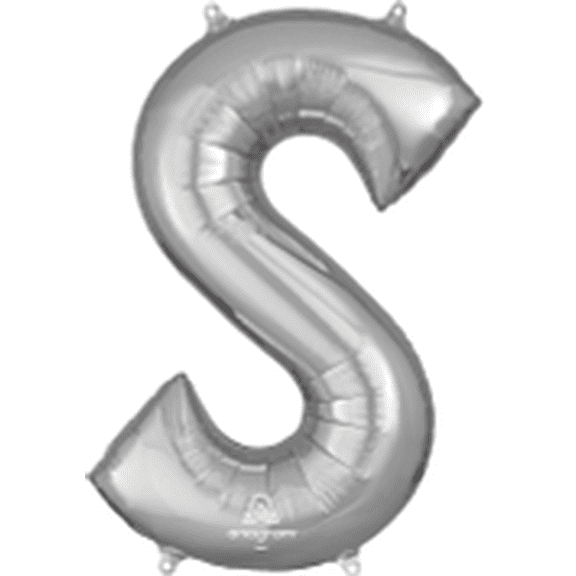 LRG SHP LETTER S SILVER