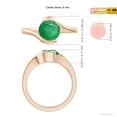 thumbnail image 6 of ANGARA Natural Semi Bezel-Set Solitaire 1.5 ct Emerald Bypass Engagement Ring in 14K Rose Gold for Women (Size-7.5mm) | May Birthstone, Anniversary, Jewelry Gift for Women | Natural Emerald Ring, 6 of 10