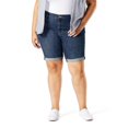 thumbnail image 1 of Levi Strauss Signature.™ Women's Plus Mid Rise Bermuda Shorts, 1 of 3