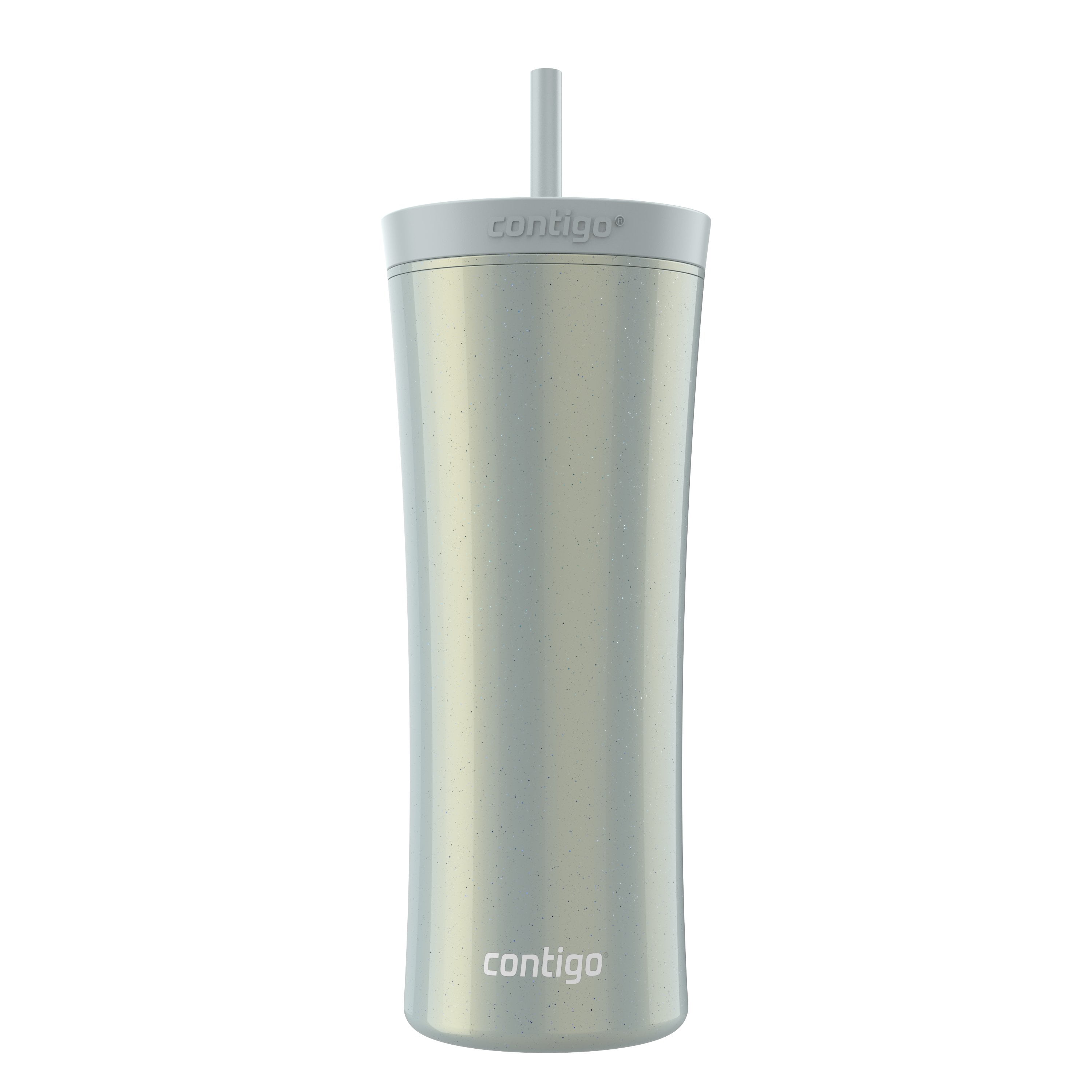 Contigo AUTOCLOSE Shake & Go Tumbler, 20 oz (591 mL), Water Bottle with Straw, Glacier, BPA-Free