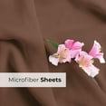 thumbnail image 6 of CGK Linens 6-Piece Extra Deep Pocket Sheet Set With Extra Matching Pillowcases - California King Size Bed Sheets Fits 18"-24" Mattresses, Brown, 6 of 7