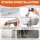 thumbnail image 4 of Grifo para baño con cartucho de cerámica de la marca Citec, línea de agua preensamblada de EPDM para una instalación rápida, grifo mezclador de lavabo de un solo orificio en níquel cepillado, 4 of 5