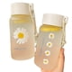 thumbnail image 2 of (Belt Flower 4)500Ml small daisy transparent plastic water bottles bpa free creative frosted water, 2 of 4