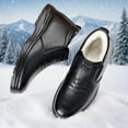 thumbnail image 4 of High-End Business Men's New Fleece-Lined Casual Chelsea Mid-Calf Boots, Solid Color Slip-On Design, Warm and Comfortable with Thick Sole Anti-Slip Durability, 7 Sizes Available for Winter Outdoor, 4 of 8