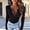 Black, variant on Womens Tops Long Sleeve Henley Shirts Fitted Low Cut Tops Ribbed Zipper V Neck Fall Shirts Blouses Wine