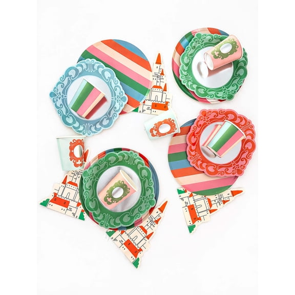Princess Party Pack for 12 | Royal Princess Theme Tableware Kit | Pop Party Supplies