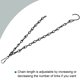 thumbnail image 3 of Cadenas colgantes en S de 50cm de extensión Uxcell, color negro, paquete de 4, 3 of 6