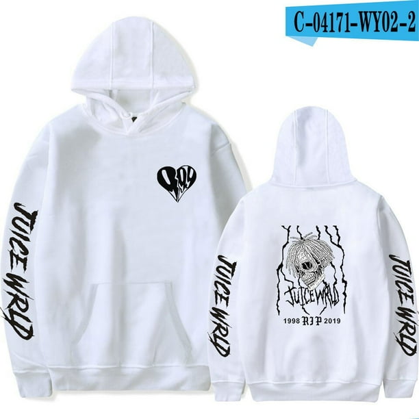 Sudaderas con capucha de Juice Wrld, chaqueta informal para adultos y niños, tallas para niños, jersey de Cosplay, ropa de calle, Jersey UnisexBlanco ANiños 150 Deng Xun unisex