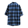thumbnail image 3 of Men's Plus Size Button Down Shirts Plaid Short Sleeved Shirt Casual Loose Summer Shirts, 3 of 3