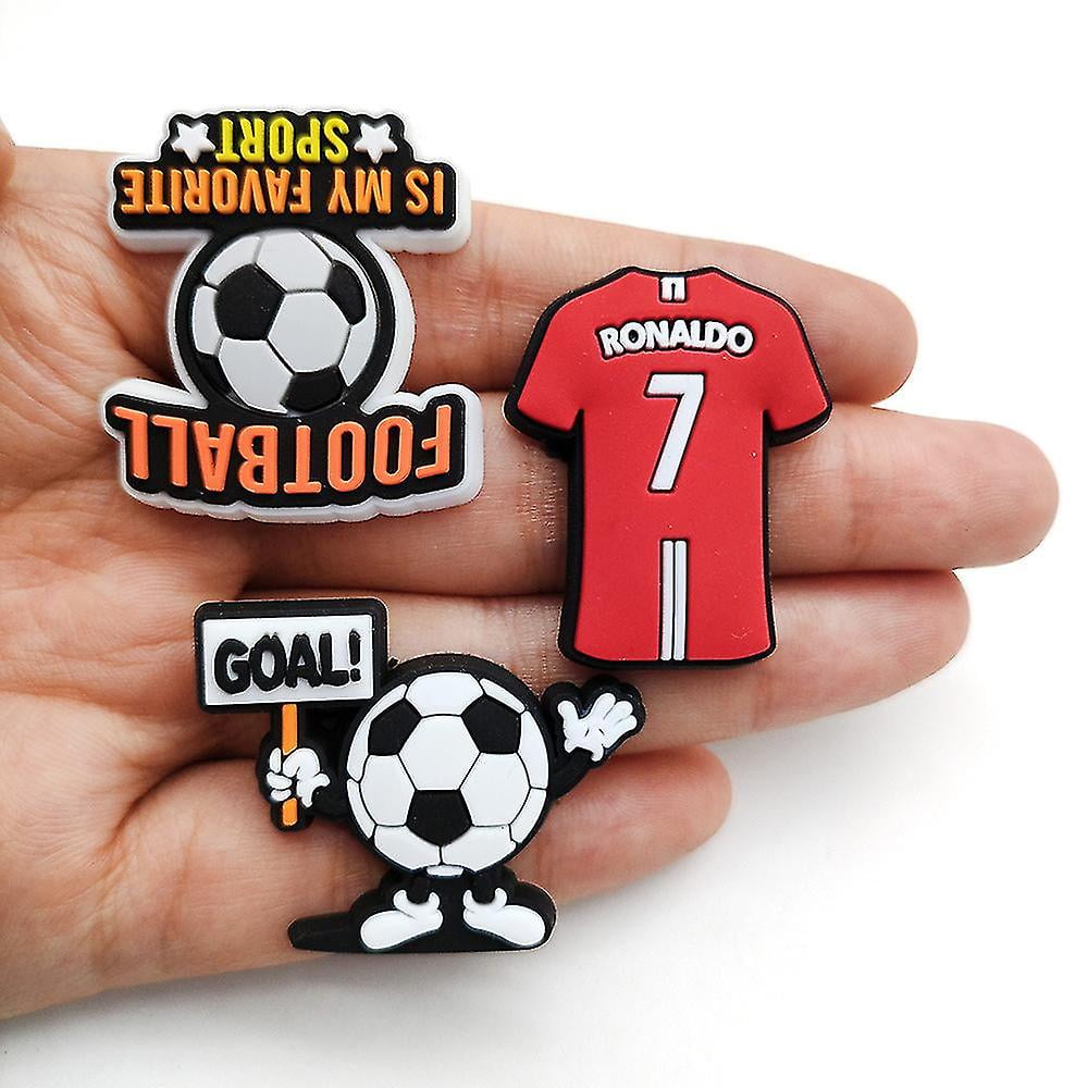 18pcs Kits Football Soccer Theme Crocs Shoes Charms Shoe