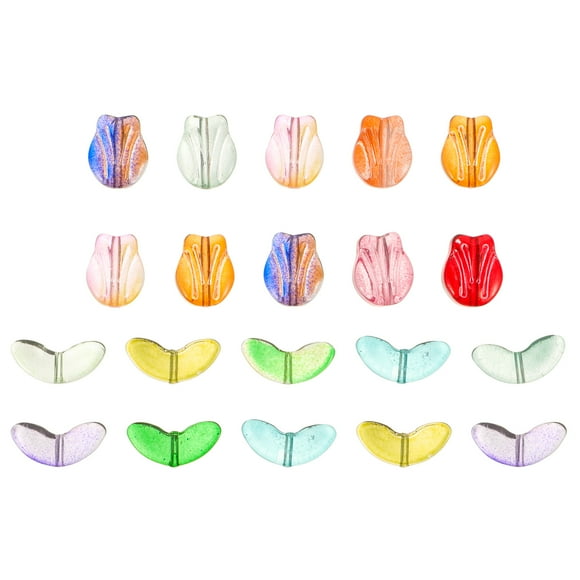 20 Pcs Breloques de Perles Tulipe Artisanales Mignonnes Perles Tulipe Petite Chaîne de Téléphone Fabrication de Bracelet Perles