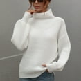 thumbnail image 5 of Lilgiuy Women's Casual Long Sleeve Turtleneck Loose Color Pullover Sweaterfor School College Library, 5 of 5