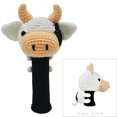 thumbnail image 1 of StitchHead Hand Stitched Yarn Animal Driver/Wood Head Cover - Cow, 1 of 2