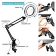 thumbnail image 5 of 10x Magnifying Glass With Light And 3 Color Modes 10 Brightness Adjustable Magnifying Desk Lamp For, 5 of 5