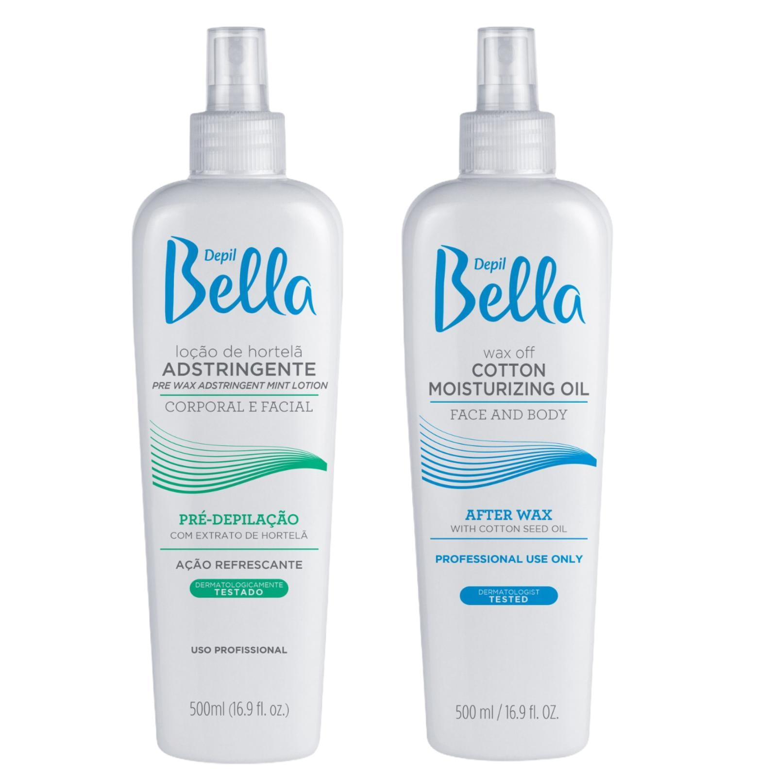 Kit Depil Bella, 1 unit Post Waxing Oil Remover and 1 unit Pre Waxing Astringent