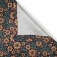thumbnail image 4 of Ambesonne Floral Valance Pack of 2, Swirling Branches of Flowers, 54"X12", Dark Night Blue and Orange, 4 of 5