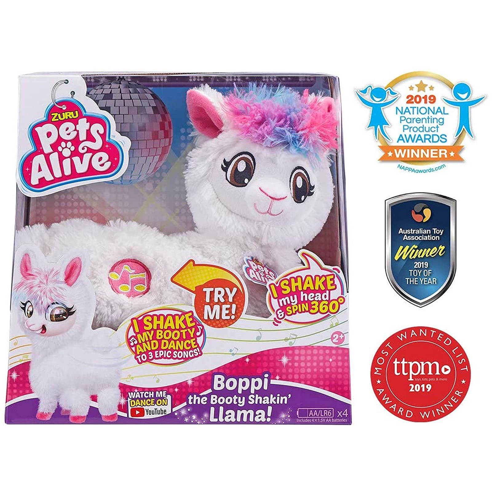 Pets Alive Boppi The Booty Shakin Llama Battery Powered Dancing Robotic Toy ZURU for sale online 