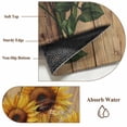 thumbnail image 6 of 6'x9' Area Rugs, Vintage Sunflower Indoor Outdoor Area Rug for Living Room Bedroom, Farmhouse Vintage Wooden Floral Washable Bathroom Rugs Kitchen Floor Carpet Mats Home Decor Aesthetic, 6 of 8