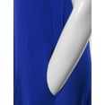 thumbnail image 4 of A2Y Women's Solid Printed Summer Casual T-Shirt Tunic Swing Dress with Side Pockets Royal Blue M, 4 of 6