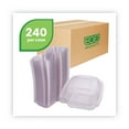 thumbnail image 6 of Eco-Products® Renewable and Compostable Clear Clamshell Hinged Food Containers, 6 x 6 x 3, Plastic, 80/Pack, 3 Packs/Carton, 6 of 6