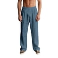 thumbnail image 2 of Yaoyar Men's Drawstring Elastic Waist Straight Leg Pockets Lightweight Breathable Casual Loose Fit Trousers, 2 of 5