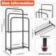 thumbnail image 2 of Toalleros para baño soporte de toalla de pie 35 pulgadas colgador de toallas de metal 3 niveles para piscina y piso con estantes de almacenamiento, 2 of 8