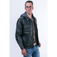 thumbnail image 2 of castelli chamarra de piel con capucha 2 en 1 hombre piel borrego negra, 2 of 5