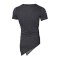 thumbnail image 3 of Camiseta holgada irregular rasgada para hombre Camiseta de manga corta con agujero ahuecado Monstrate FS7772-15, 3 of 7