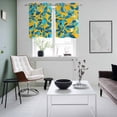 thumbnail image 5 of 2 Panels Kitchen Tier Curtains 39 Inch Length, Country Leaf Grommets Window Treatment Curtain, Botanical Pastoral Plant Country Thermal Curtains Drapes for Living Room/Bathroom, 5 of 9