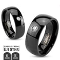 thumbnail image 4 of HIS & HERS 3PC BLACK ION PLATED STAINLESS STEEL WEDDING ENGAGEMENT RING Band SET Size Women's 09 Men's 05, 4 of 4