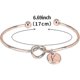 thumbnail image 5 of Rose Gold Love Knot Bracelet For Women Charm Cuff Bangle Bridesmaid Jewelry, 5 of 5