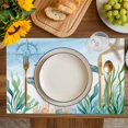 thumbnail image 4 of Whale Coastal Placemats Set of 6, Summer Beach Nautical Starfish Compass Placemats for Dining Table, Place Mats for Kitchen Tabletop, Waterproof Wipeable Dining Table Mats Set, 4 of 9