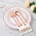 thumbnail image 2 of 350 Piece Rose Gold Dinnerware Set for 50 Guests, Plastic Plates Disposable for Party, Include: 50 Dinner Plates, 50 Dessert Plates, 50 Paper Napkins, 50 Cups, 50 Silverware Set, 2 of 12