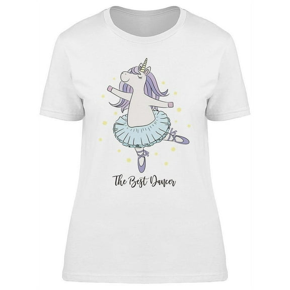Unicorn Ballerina Dancing T-Shirt Women -Image by Shutterstock, Female Medium