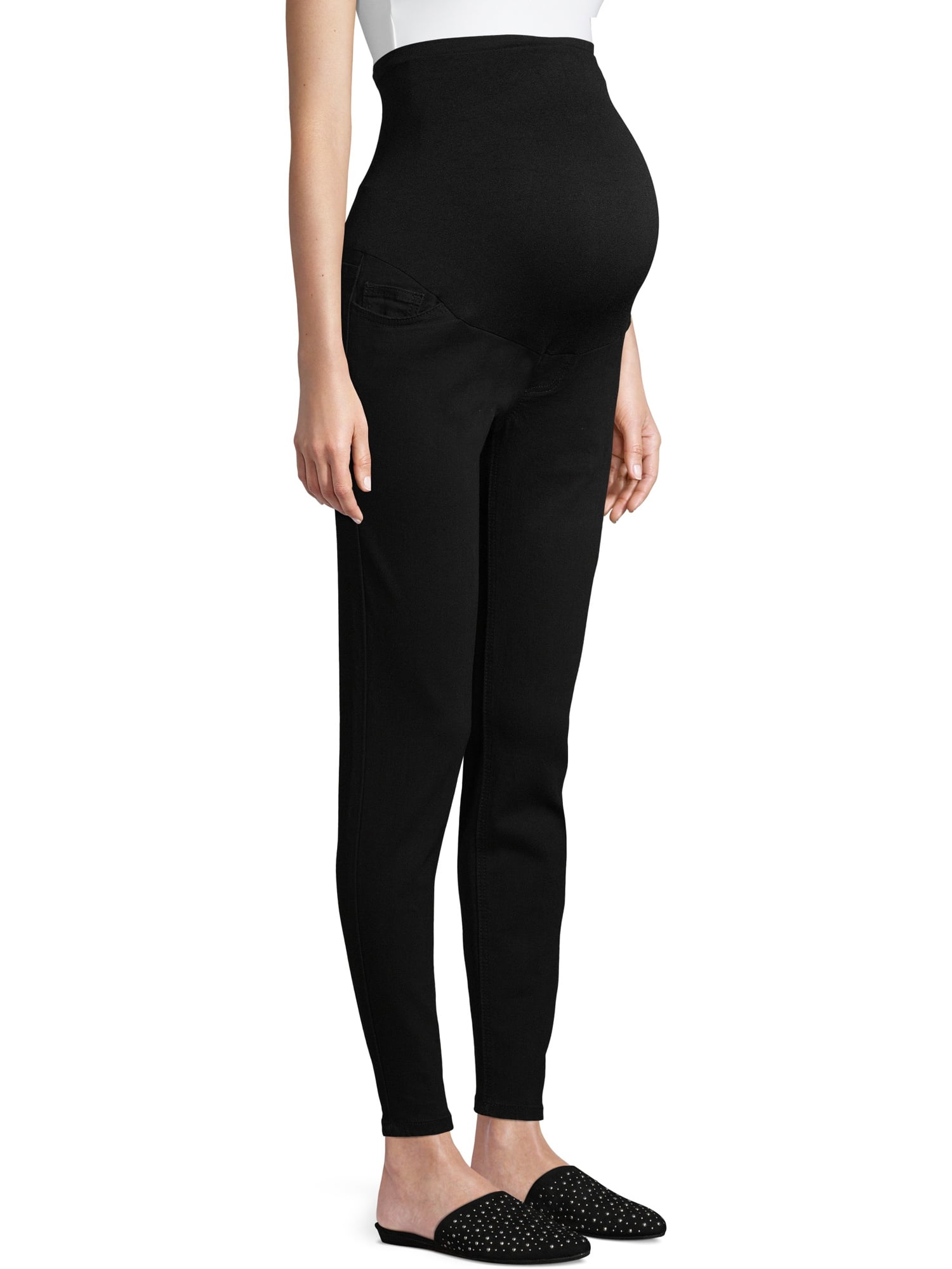 Time and Tru Maternity Skinny Jeans in Black - Available in Plus Sizes ...