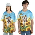 thumbnail image 4 of Bulldog Hello Summer Sunshine Sunflowers Spring Retro Vintage All Over Print 3D Baseball Shirt Dog Lover Gifts Idea Softball Sport - 00008, 4 of 6