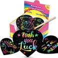thumbnail image 3 of Papel de raspado en caja, 100 piezas, con bolígrafo de bambú, para raspar, para niños, para guardería, para pintar grafitis, 3 of 4