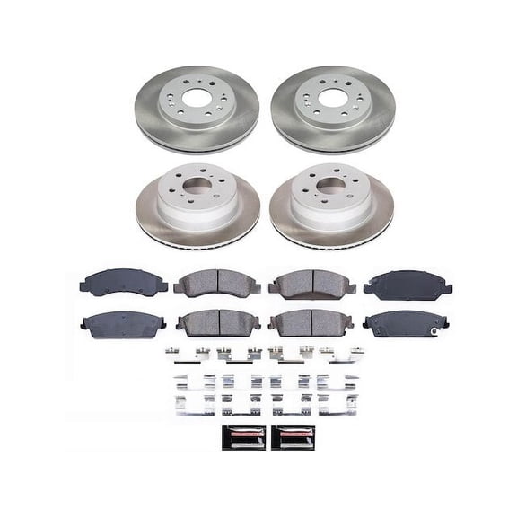 Front and Rear Brake Pad and Rotor Kit - Compatible with 2008 - 2014 Cadillac Escalade 2009 2010 2011 2012 2013