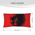thumbnail image 2 of Kdxio Minimalist Skull Red Pattern Pillowcase with Envelope Closure,20" x 36" Pillow Cases,Gifts for Men or Women-No pillow, 2 of 5